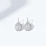 Platinum-Plated Sterling Silver Vintage Drop Earrings