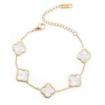 18K Gold Plated Clover Bracelet for Women