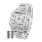 Halukakah Men's Platinum Plated Watch - Iced Out