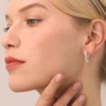 Elegant 925 Sterling Silver Twisted Hoop Earrings