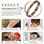 Elegant Copper Magnetic Bracelet with Crystals for Women