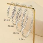Elegant 925 Sterling Silver Twisted Hoop Earrings