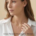 Gold Cross Necklace for Women and Teens