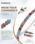 Turquoise Heart Copper Magnetic Therapy Bracelet for Women
