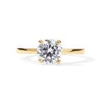 14K Gold Plated Moissanite Engagement Ring 1.5 CT