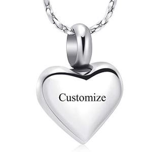 Heart Urn Necklace for Ashes - Customizable Pendant