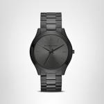 Michael Kors Slim Runway Black Stainless Steel Watch