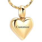 Heart Urn Necklace for Ashes - Customizable Pendant