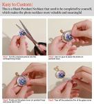 Custom Photo Pendant Necklace with Rhinestone Bezel