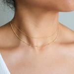 Chesky 14k Gold Plated Dainty Satellite Choker