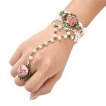 Elegant Lace Necklace and Flower Pendant Jewelry Set