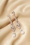 Rose Gold 1920s Vintage Pearl Drop Earrings