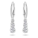 Swarovski Trilogy Drop Earrings with White Crystals