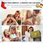 Rose Heart Necklace with Lab-Created Sapphire