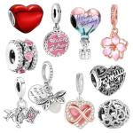 10 Pack Silver Charms for Pandora Bracelets
