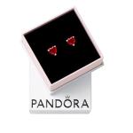 PANDORA Red Heart Stud Earrings for Her