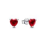PANDORA Red Heart Stud Earrings for Her