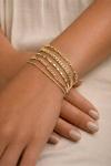 Trendy 14K Gold Plated Stackable Bracelets Set