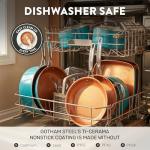 Nonstick Ceramic Copper Cookware Set, 20 Pieces