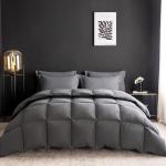 WENERSI Organic Cotton Hotel-Style Gray Duvet Insert