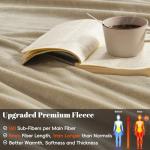 Ultra Soft Khaki Fleece Blanket, Queen Size