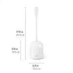 OXO Good Grips Compact Toilet Brush Set, White