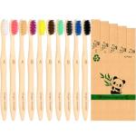 Eco-Friendly Bamboo Toothbrushes with Soft Bristles - 10 Pack
