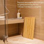 GOBAM Non-Slip Bamboo Bath Mat, Small Size