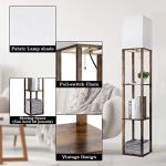 63-Inch Adjustable LED Floor Lamp with Shelves