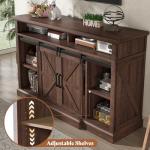 Rustic 66" Farmhouse TV Stand with Barn Door