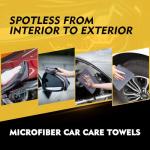 12 Ultra-Absorbent Non-Lint Microfiber Cleaning Cloths