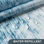 Dark Sea Blue Ombre Shower Curtain Set