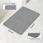 Diatomaceous Earth Bath Mat - Quick Drying Gray