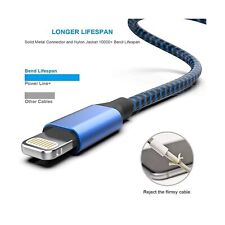 Apple MFi Certified 6-Pack Nylon Braided iPhone Chargers