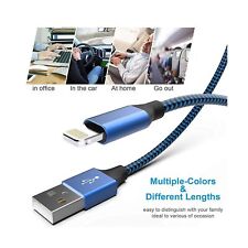 Apple MFi Certified 6-Pack Nylon Braided iPhone Chargers