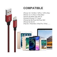 Apple MFi Certified 6-Pack Nylon Braided iPhone Chargers