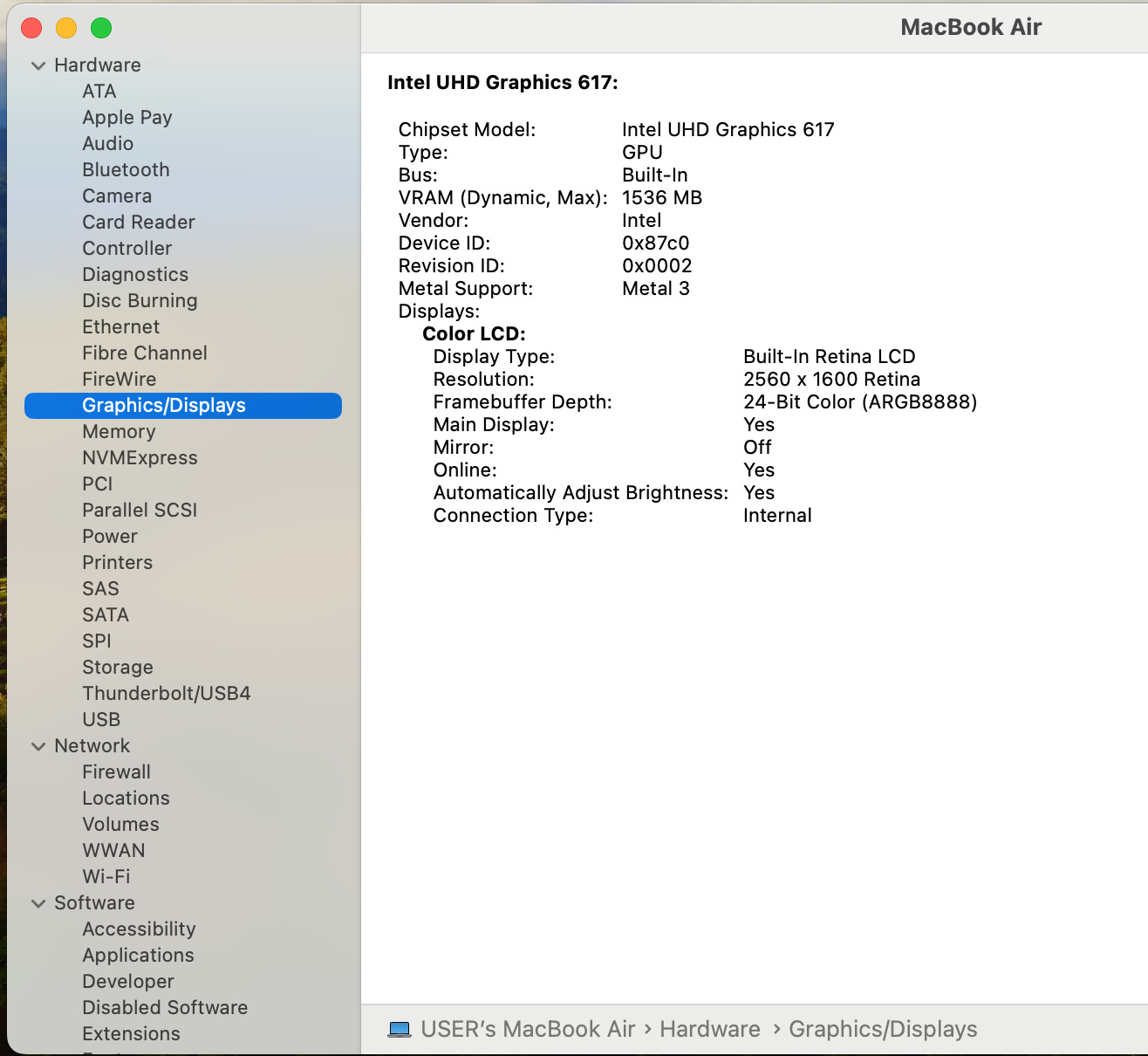 Apple MacBook Air 13" 1.6GHz i5, 8GB RAM