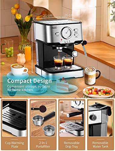 Gevi Espresso Machine with Milk Foaming Wand