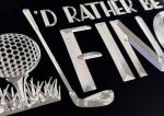 I'd Rather Be Golfing Car Tag License Plate