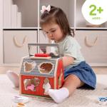 Melissa & Doug Take-Along Wooden Toy Barn, 11-Pc Portable Toddler Playset with Farm Animals & Pop-Up Roof, Preschool Learning Toys for Girls & Boys 2+