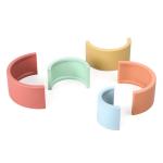 Itzy Ritzy Rainbow Stacker Toy - Includes 5 Arches for Stacking – Helps Develop Hand-Eye Coordination – Rainbow