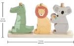 Fisher-Price Wood Baby Toy Stack & Sort Animals, 10 Wooden Pieces for Developmental Play for Infants & Toddlers Ages 1+ Years