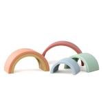 Itzy Ritzy Rainbow Stacker Toy - Includes 5 Arches for Stacking – Helps Develop Hand-Eye Coordination – Rainbow