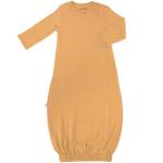 Woolino Infant Nightgown - 100% Superfine Merino Wool Baby Gowns - Newborn Sleeper Gown for Boy & Girl - 0-6 Months - Honey