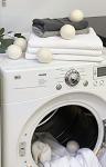 Woolino Wool Dryer Balls, Reusable Laundry Balls, Natural 100% Organic Fabric Softener, Chemical-Free, Baby Safe, 6 Pack XL, White