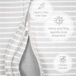 Woolino 4 Season Baby Footed Sleep Bag Sack, Australian Merino Wool and Organic Cotton, Toddler Sleeping Bag, 18-36mo, Night Sky