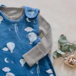 Woolino Toddler Footie Sleeper, Merino Wool Baby Pajamas, Baby Footed Sleeper for Boy & Girl, Romper for Unisex, 6-9m, Dove