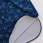 Woolino 4 Season Ultimate Baby Sleeping Bag - Merino Wool and Organic Cotton - Universal Size Adjustable Sleep Sack for Baby - Two-Way Zipper Sleeping Bag (2-24 Months) - Night Sky