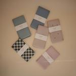 mushie Baby Splat Mat 42.5x42.5 Inch (Olive Check) | Water Resistant for Under High Chair and Infant Play