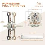GOPO TOYS Baby Airplane Toys – Montessori Silicone Pull String Fidget for Babies 18 Months+ – Travel Toy for Plane, Car, and Stroller – Teether & Sensory Play